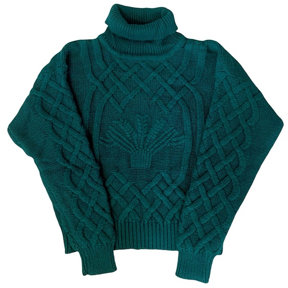 Thick Cable Knit Cozy Turtleneck Sweater Women’s Small - Picture 1 of 13